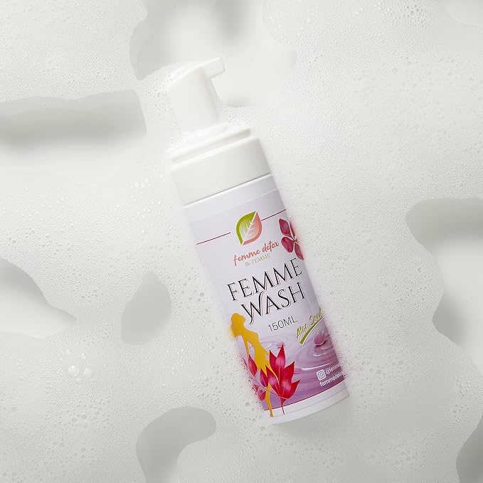 Femme Wash Natural Feminine Wash For Women Sulfate-Free and Paraben-Free Feminine Care to Help Restore pH Balance for Women | 150 ML