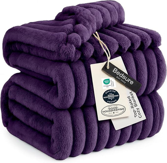 Bedsure GentleSoft Purple Full Blanket for Bed - Cozy Soft Blankets for Women, Cute Large Throws for Girls, 84x90 Inches