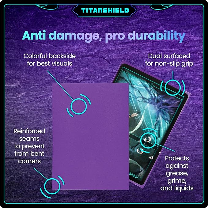 TitanShield Premium Card Sleeves | Compatible with Pokemon, One Piece, Lorcana, Flesh & Blood, & Magic The Gathering MTG | (150 Sleeves - Standard) (1, Purple, Standard | 66x91mm)