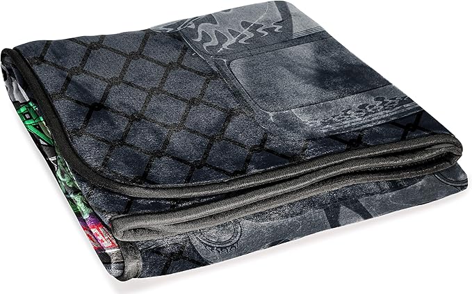 Jay Franco Plush Throw Blanket – 46" x 60" Inches Kids Hero Soft & Cozy Fleece Throw for Bedroom & Couch Décor, Official Licensed Product, Multi - Monster Jam