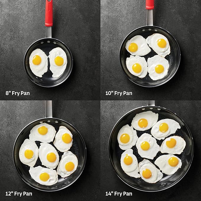 Tramontina Professional 8-Inch Ceramic Non Stick Small Frying Pan, Heavy-Gauge Aluminum Skillet with Ceramic Nonstick Coating, Dishwasher and Oven Safe, Black