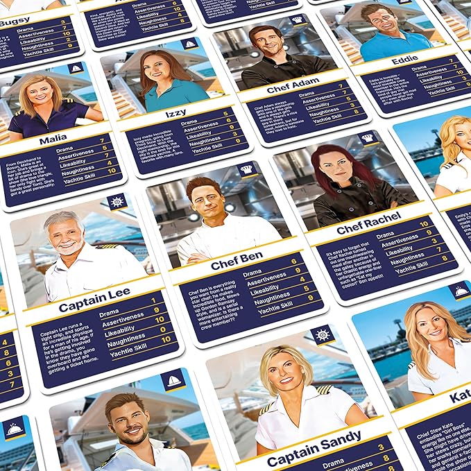 Bubblegum Stuff - Top Deck - Yachtie Hotties Edition - 55 Characters from a Popular Reality TV Series - Great for Games Night and Parties - Fun Gift idea!