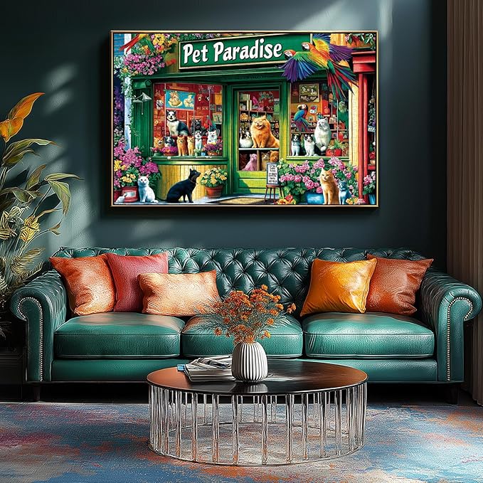 500 Piece Jigsaw Puzzle - Relaxing Pet Shop Scene for Adults | Challenging Family Activity | Great for Fun & Leisure (Finished Size: 23 x 15 inches)