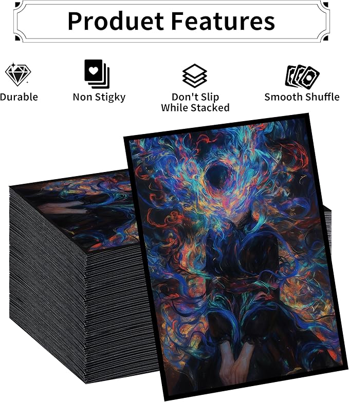 MTG Card Sleeves, Ultra Clear Front & Matte Finish Back, 100 Count Standard Size Matte Art Sleeve for Magic The Gathering (Girl)