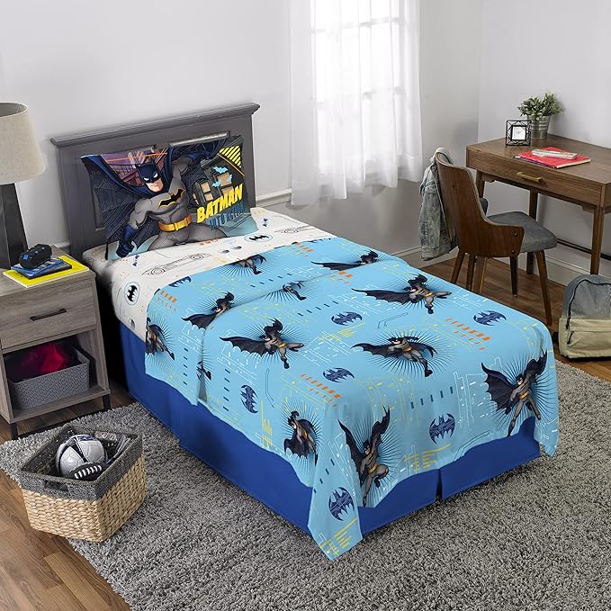 Franco Kids Bedding Super Soft Microfiber Sheet Set, Twin, Batman