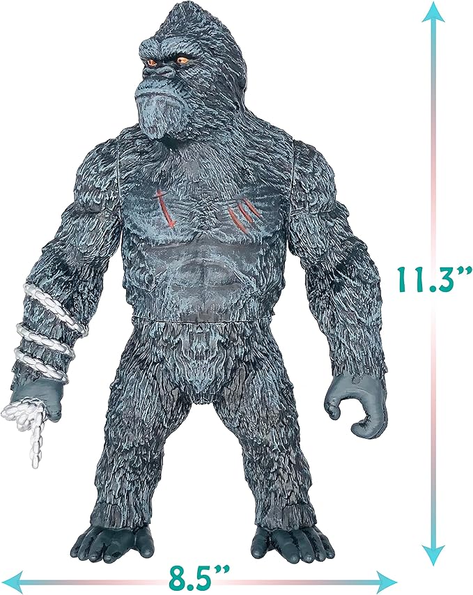 TwCare Giant King Kong vs Godzilla Action Figure 11.3" Fight Mode Gorilla Ape Solid Wild Movie Series, Travel Bag