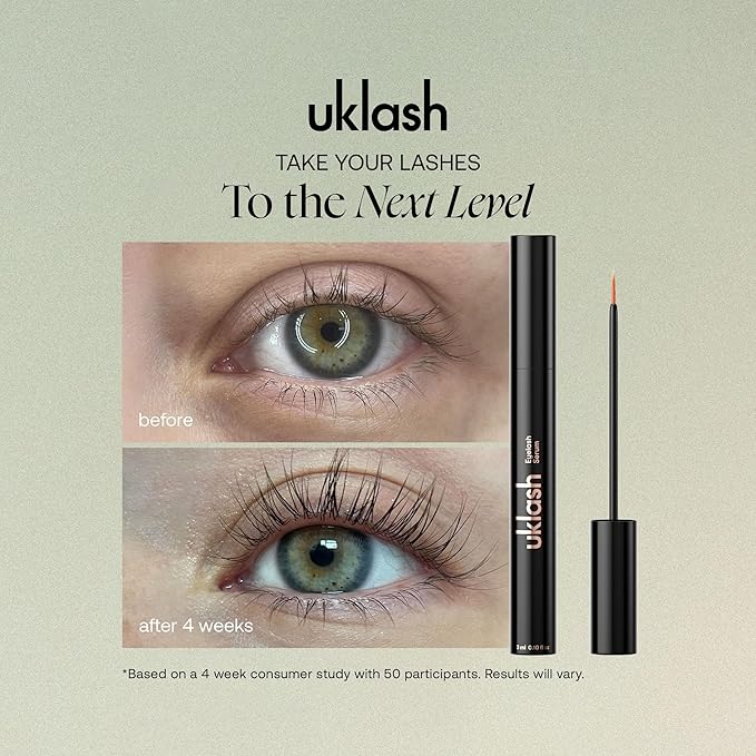 UKLASH Eyelash Growth Serum For Longer & Fuller Lashes - 3ml. Clinically Proven Formula for Naturally Longer Lashes and Extensions. Vegan & Cruelty-Free