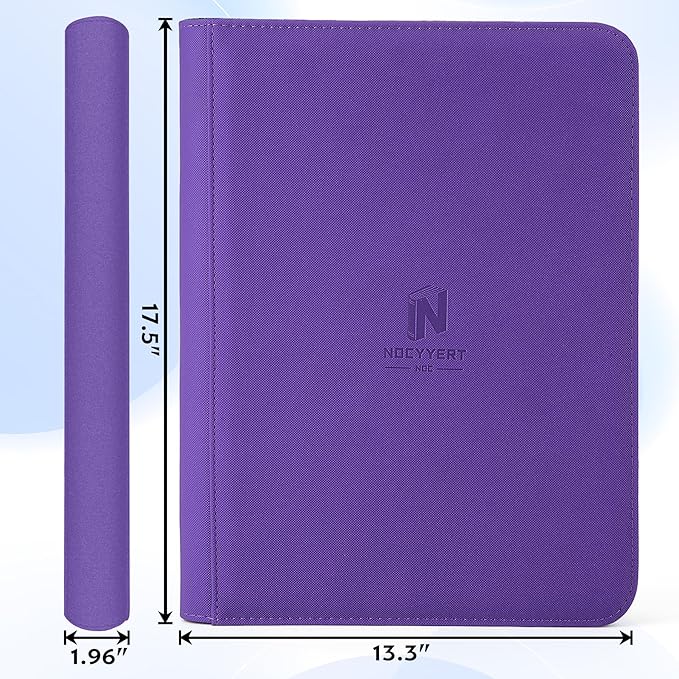 1000+ Pockets Premium Trading Card Binder, 16 Pockets Trading Card Binder Ringless Side Loading Trading,Card Holder Folders for MTG, TCG, Game Cards & Sports Cards(Purple)