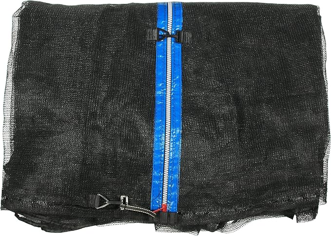 14FT Trampoline Enclosure Net with Universal Trampoline Replacement Enclosure Poles and Hardware (Only fit for 14FT Trampoline with 6 Poles)