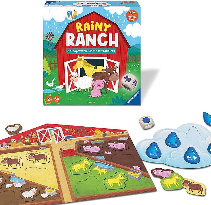 Ravensburger Rainy Ranch - Engaging Cooperative Game for Toddlers - Skill Development - Flexibility for Growing Minds - Stimulates Imagination - MESH Accredited
