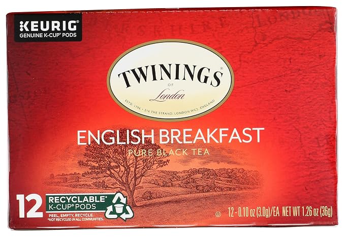 Twinings Tea English Breakfast Tea K-Cups, 12 ct (Pack of 3)