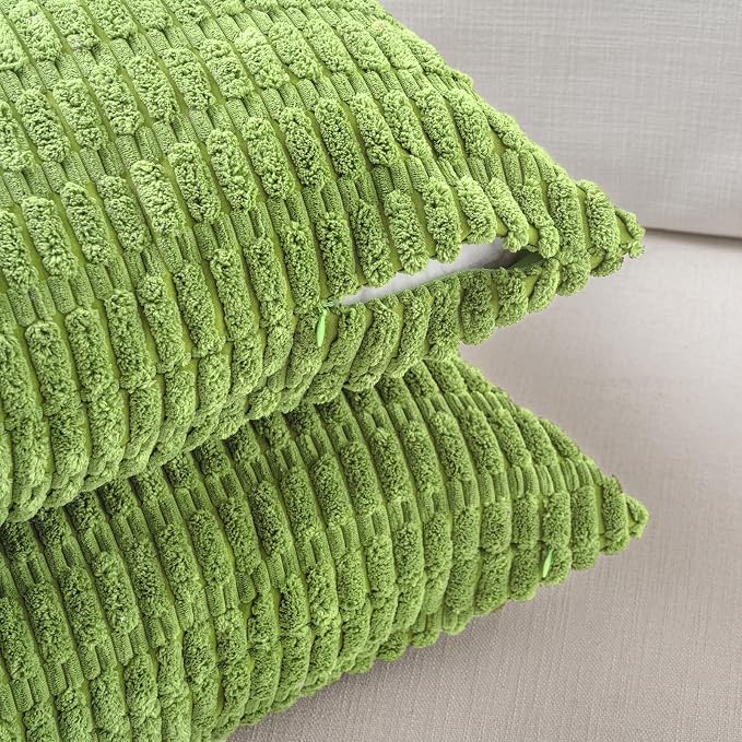 Fancy Homi 4 Packs Decorative Throw Pillow Covers for Living Room Couch Bed, Modern Farmhouse Boho Home Décor Accent Cushion Case, 20" x 12", Lime Green