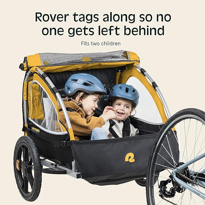 Retrospec Rover Kids Bicycle Trailer Single and Double Passenger Children’s Foldable