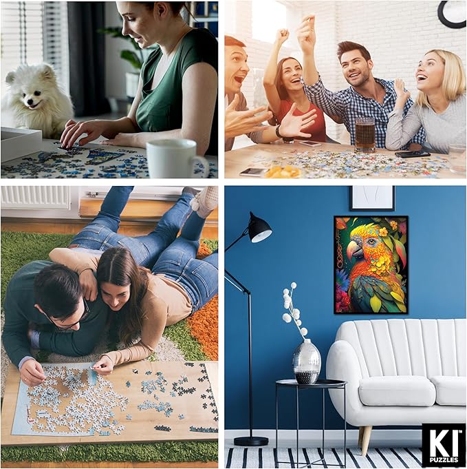 1000 RomantzArt Piece Jigsaw Puzzle for Adults – Queen's Aviary: Marley – Challenging, Hard and Vibrant Gradient Color Puzzle, Gift for Puzzle Lovers, Brain Teaser Home Décor