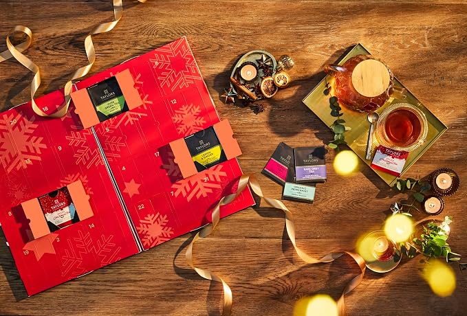NEW Taylors of Harrogate Holiday Tea Advent Calendar 2025 Gift Set – 24 Days, 48 Tea Bags – Countdown to Christmas with Premium British Teas