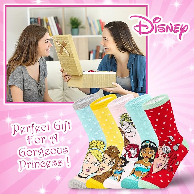 Disney Stitch Socks Gifts for Women Teens, US Size 4-9, Baby Yoda Pack of 5 Fuzzy Casual Crew Socks for Home Sleep Winter