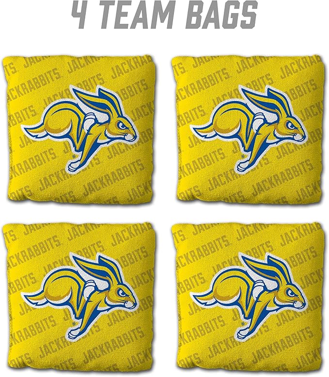 YouTheFan Officially-Licensed NCAA Set of 4 Cornhole Bags - All Weather Regulation 6” x 6” Size - 16oz Weight - Designed in USA