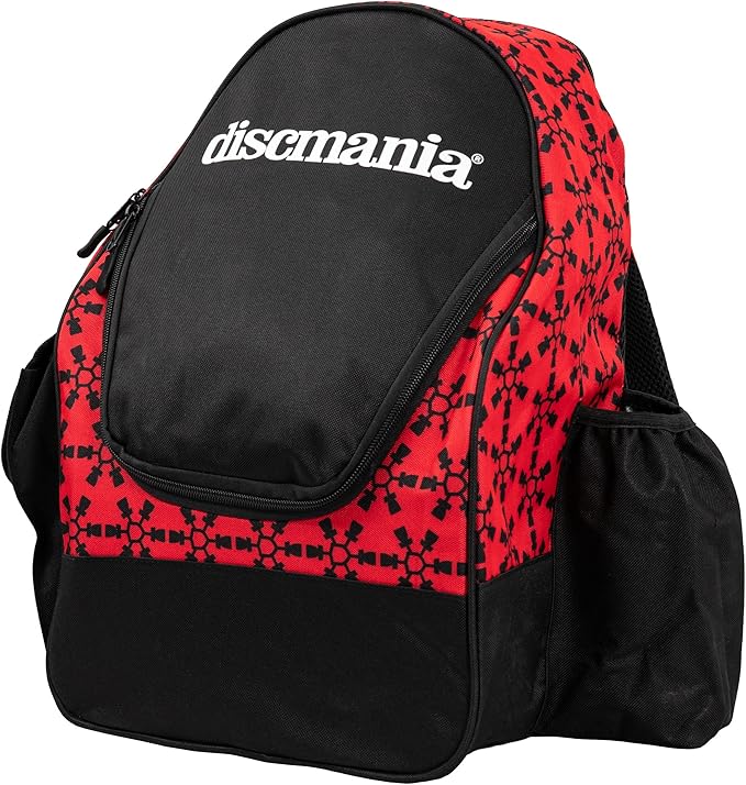 Discmania Fanatic Go Disc Golf Backpack | 18 Capacity + Top Pocket for 2 Putters | Lightweight, Durable Disc Golf Bag | Tall Side Pocket, Bottle Holder | Padded Straps & Water-Resistant Shell