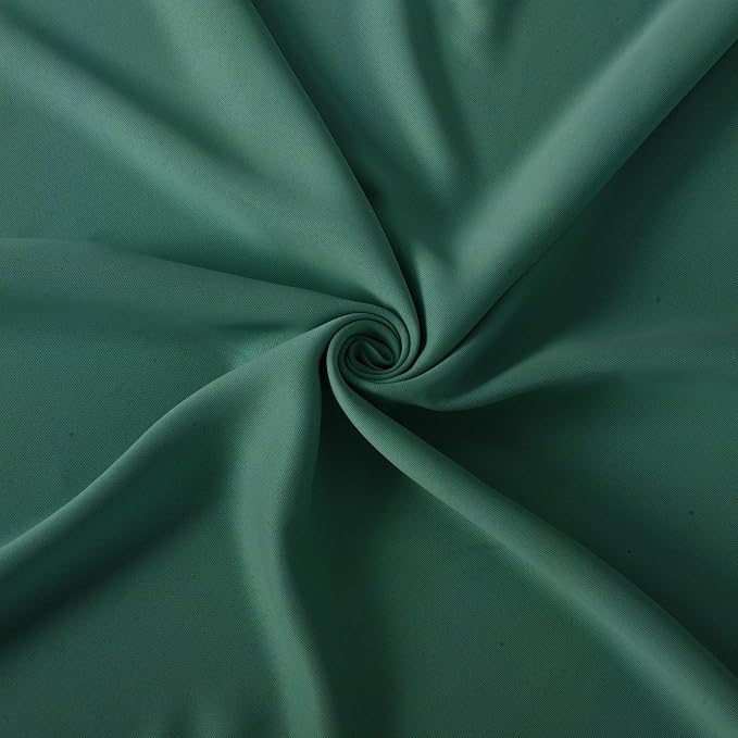 LEMOMO Dark Green Bedroom Blackout Curtains/52 x 54 Inch Long/Set of 2 Curtain Panels/Thermal Insulated Room Darkening Curtains