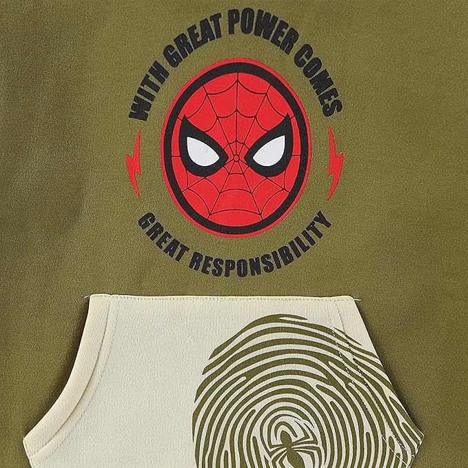 Marvel Spider-Man Boys 2 Piece Sweatshirt and Pant Sets for Toddlers and Big Kids