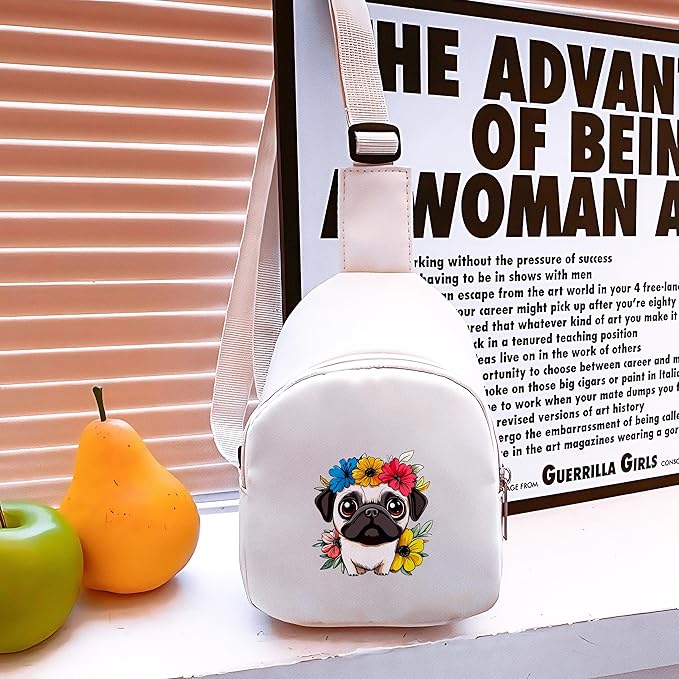 Pug Mini Sling Bag, Crossbody Bag, Toddler Purse For Kids Girl, Birthday Gift For 4 5 6 7 8 9 10 11 12 Year Old Gifts For Daughter, Granddaughter, Sister, Niece!