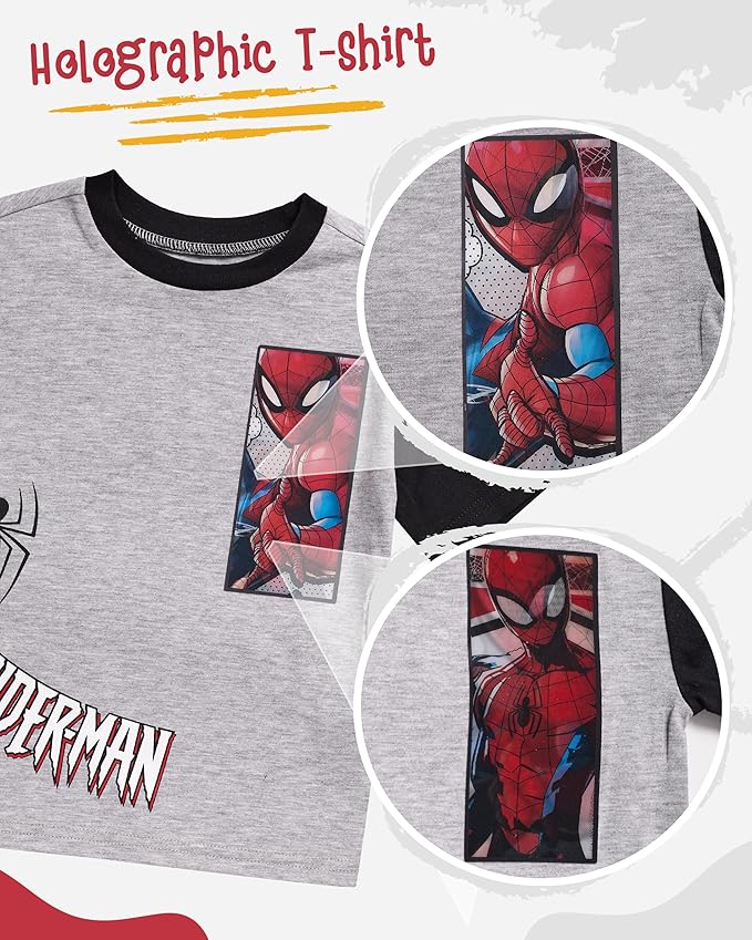 Marvel Boys' Spiderman S/S Lenticular Shor