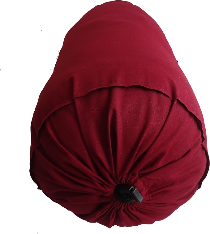 Saffron Burgundy Bolster Pillowcase - Neck Roll Round Bolster Cover for Bed Sofa Chair Couch Lounge Cotton 6" Diameter x 30" Long (15 cm Diameter x 76 cm Long) Removable Cover
