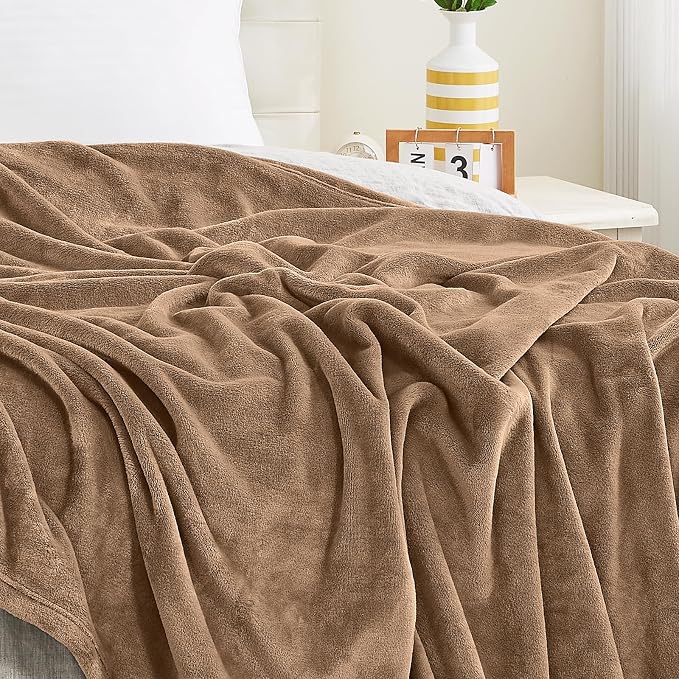 KMUSET Fleece Blanket Grey Queen Size Lightweight Cozy Plush Microfiber Solid Blanket Factory Shop