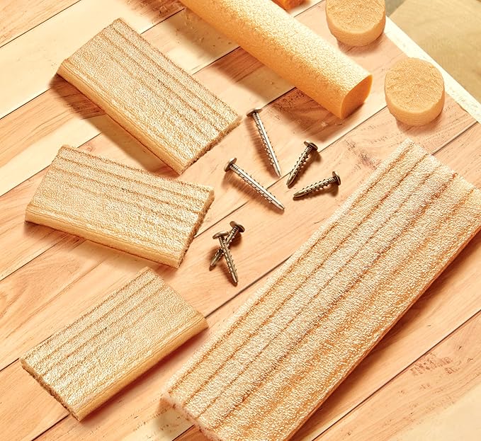 Little Tikes Creative Construction Wood, Nails, & Screws Bundle with 9 Refill Items, Pretend Play Construction Set, for Boys and Girls Ages 3+ Years