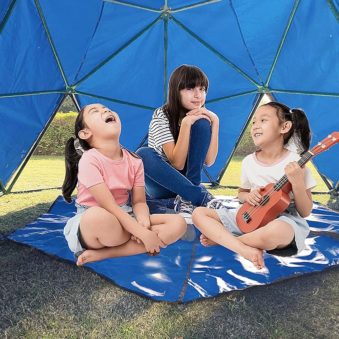 10ft Climbing Dome Canopy, UV-Resistant Play Tent Cover for Outdoor Play Equipment, Easy to Install and Washable (Blue Canopy Only)
