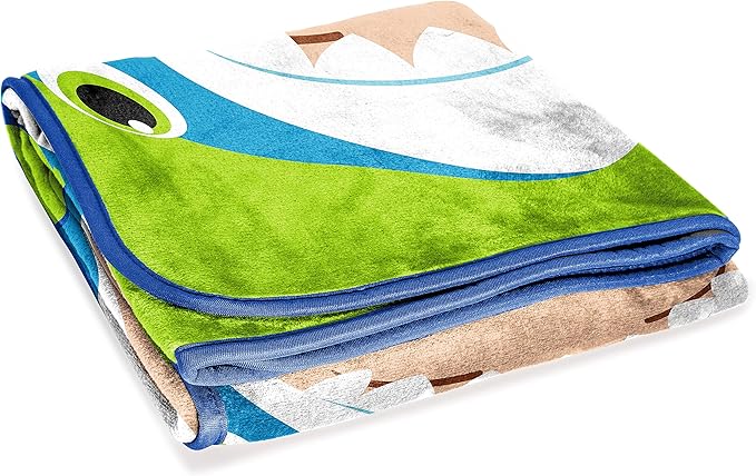 Jay Franco Plush Throw Blanket – 46" x 60" Inch Cartoon Kids Soft & Cozy Fleece Throw for Bedroom & Couch Décor, Official Licensed Product, Green - Cocomelon