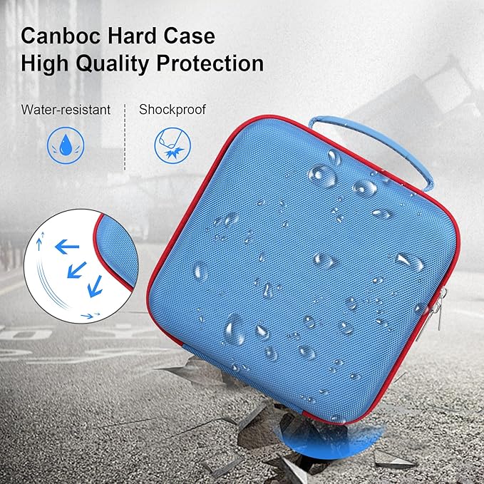 Canboc Carrying Case for Little Tikes Story Dream Machine Books Starter Set, Kids Toys Storage Box for Little Tikes for Storybook, Audio Play, Character, Blue (Case Only)