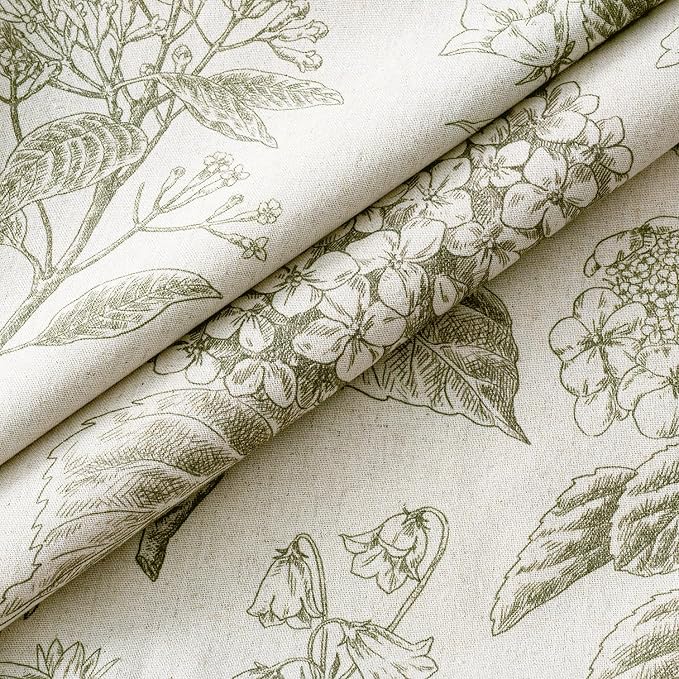 Set of 2 Euro Floral Pillow Covers 24x24 Inch Light Green | Decorative Neutral Hydrangea Print, Boho Vintage Throw Pillows, Cottagecore Home Decor, for Sofa Couch Porch Bed Living Room