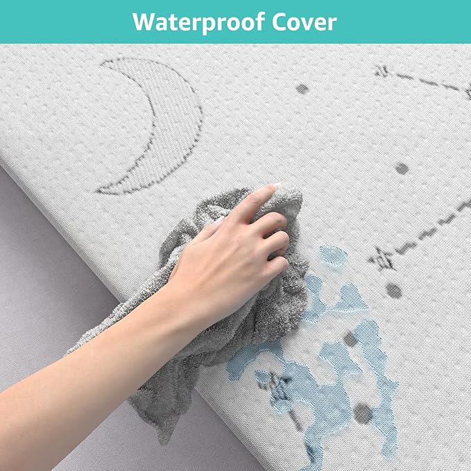 YENING Trifold Pack and Play Mattress Pad Foldable 38x26 Waterproof Baby Mattress for Pack N Play Matress Topper Breathable