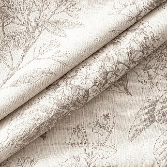 Set of 2 Decorative Floral Pillow Covers 16x16 Inch Light Camel | Neutral Hydrangea Print, Boho Vintage Throw Cushion Covers, Cottagecore Home Decor, for Sofa Couch Porch Bedroom Living Room