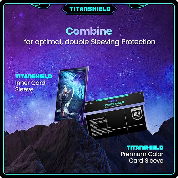 TitanShield | Clear & Transparent Inner Sleeves | 1000 ct| Perfect Fits Card Sleeves | Compatible with Pokémon TCG Trading Cards, MTG Magic The Gathering, One Piece | For Double Sleeving.