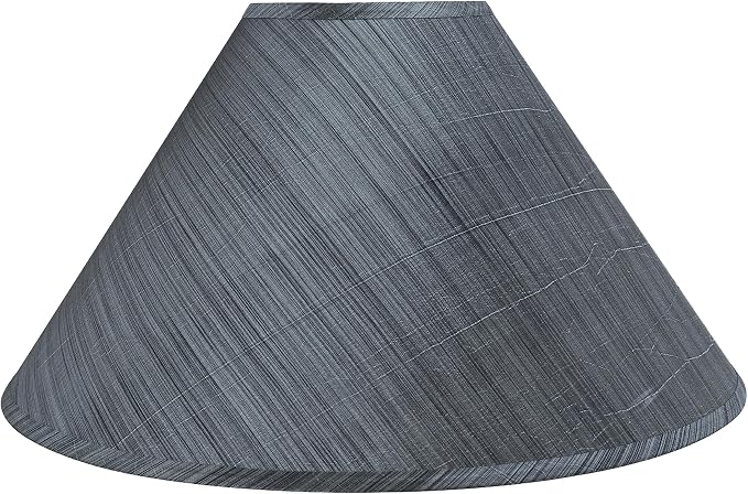 Aspen Creative 32203A Hardback Empire Spider Lamp Shade in Grey & Black, 6" Top x 19" Bottom x 12" Slant Height