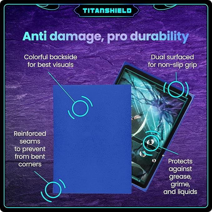 TitanShield Premium Card Sleeves | Compatible with Pokemon, One Piece, Lorcana, Flesh & Blood, & Magic The Gathering MTG | (150 Sleeves - Standard) (1, Blue, Standard | 66x91mm)