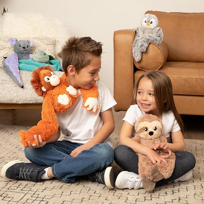 HUGIMALS Hugarounds Berkeley The Bat 2.5 lb Microwaveable & Freezable Weighted Plush Neck & Shoulder Wrap | Soothing, Comforting Hugs for Self-Care & Relaxation | Unscented for Ages 2+