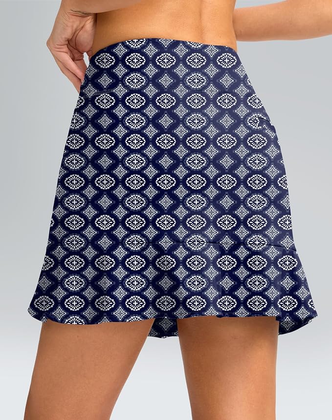 16" Golf Skorts for Women with 5 Pockets | Athletic, Tennis Skirt, High Waisted, Pickleball, Travel, Casual, Lightweight, Ruffle Summer Skirt, with Shorts