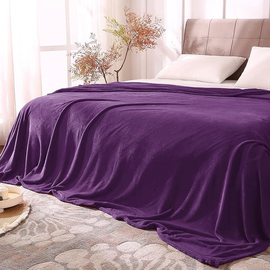 BEDELITE Fleece Blanket Soft Plush Full Bed Blanket Purple 84"x90" | Ultra Soft Fleece, Plush Microfiber, Lightweight Warmth, All Season Comfort, Fade Resistant, Machine Washable, Couch Sofa Bed