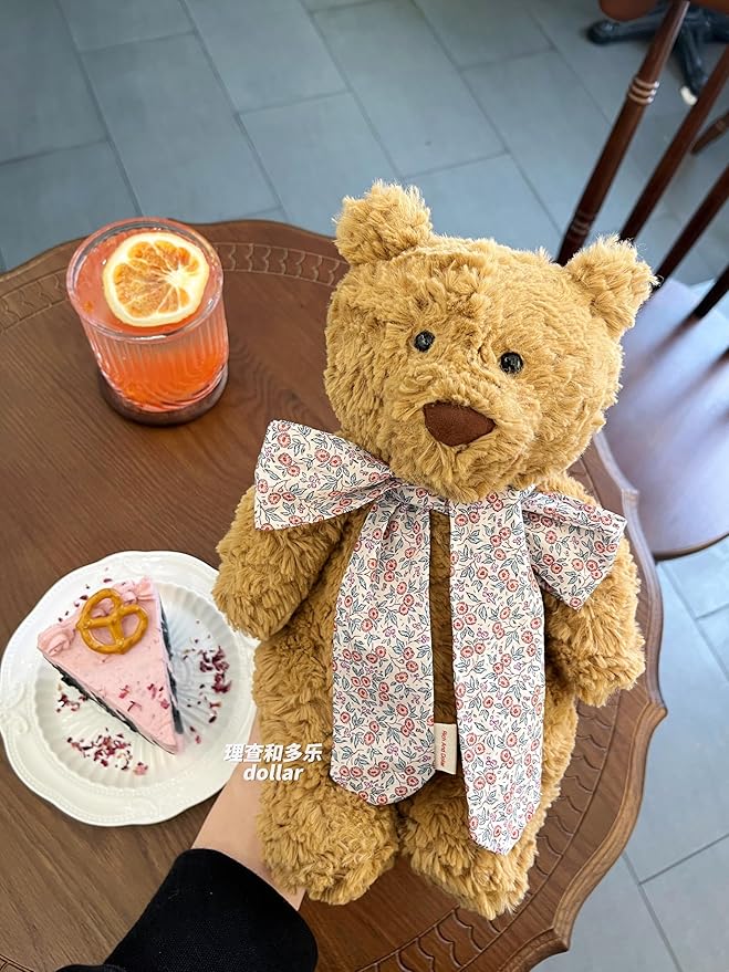 Clothes for Bashful Bunny and Bumbly Bear,10-12Inch Teddy Bear Clothes Cute Bow Ribbon, Clothes only Without Doll.(2pc Includes 1 Doll Sweater,1 Doll Ribbon)
