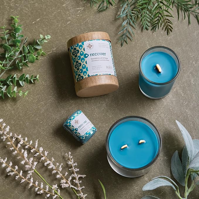 Root Candles Seeking Balance Wood Wick Spa Candle Aromatherapy Candle, 6.5-Ounce, Restore: Sandalwood & Sage