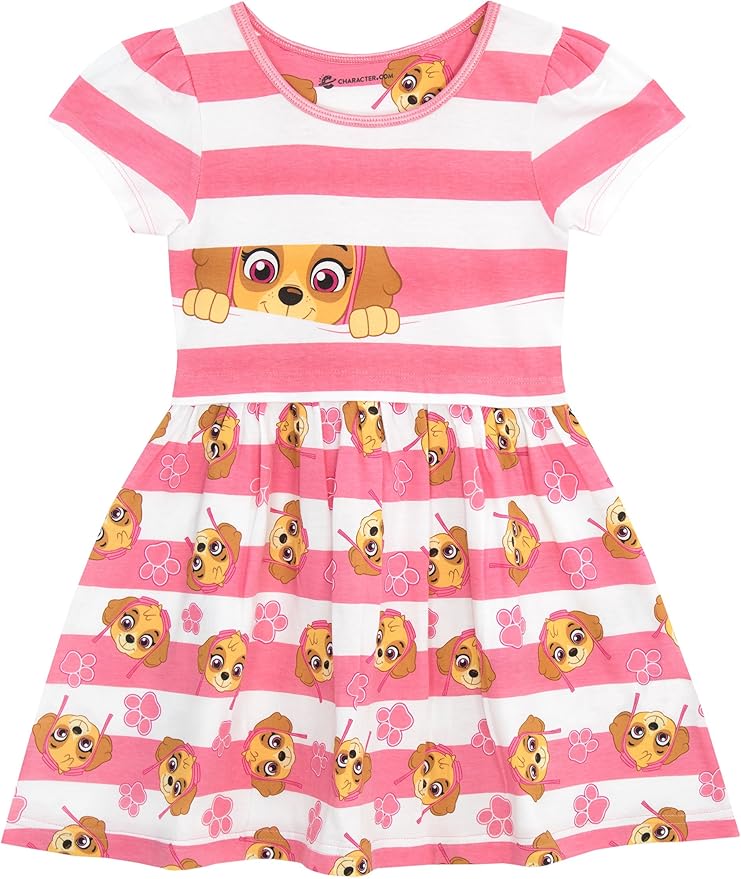 Paw Patrol Dress | Soft Cotton Girls Summer Dress | Skye Dresses