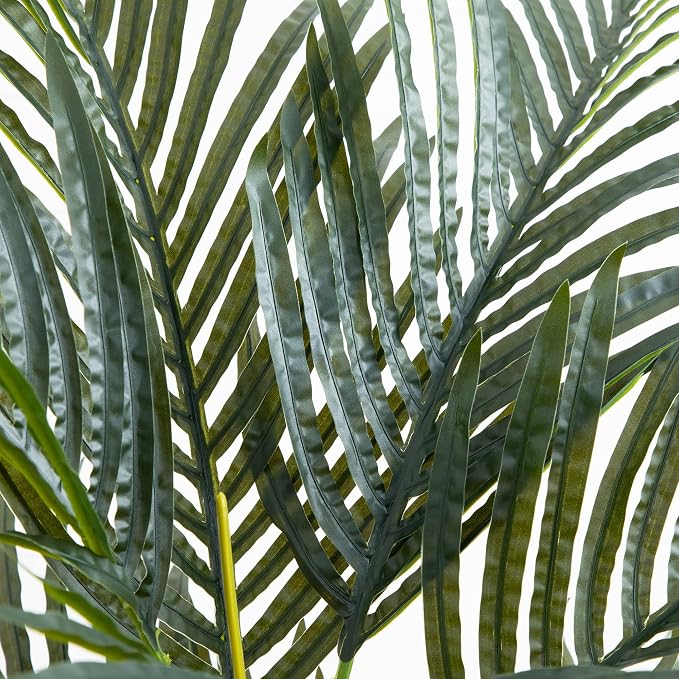 Nearly Natural 3ft Golden Cane Palm Tree - Artificial Tropical Tree with Realistic Green Fronds and Bamboo-Like Trunk, Includes Nursery Planter for Indoor Décor