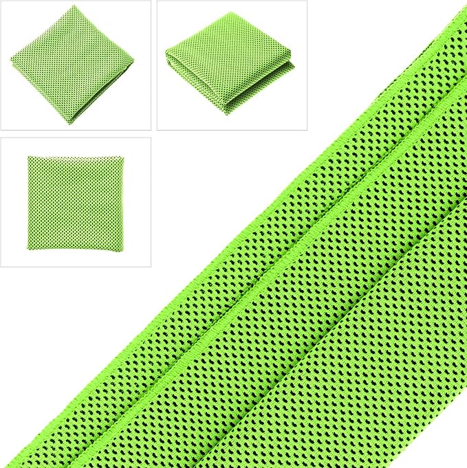 Cooling Towel (Pack of 20, 40"x12") with Pouches for Sports, Workout, Fitness, Gym, Yoga, Golf, Pilates, Travel, Camping & More