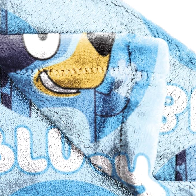 Jay Franco Bluey & Bingo Plush Throw Blanket for Boys & Girls – 46" x 60" Soft Fleece Kids Blanket for Bedroom, Couch & Travel, Official Licensed Product