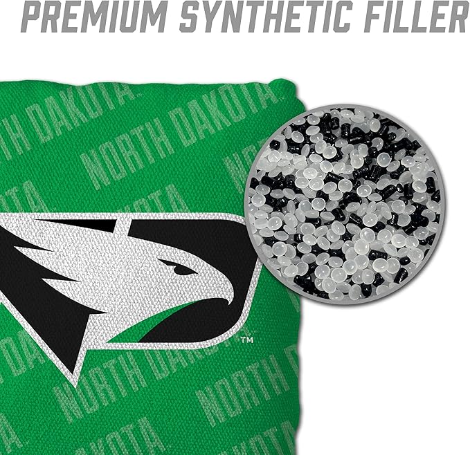 YouTheFan Officially-Licensed NCAA Set of 4 Cornhole Bags - All Weather Regulation 6” x 6” Size - 16oz Weight - Designed in USA