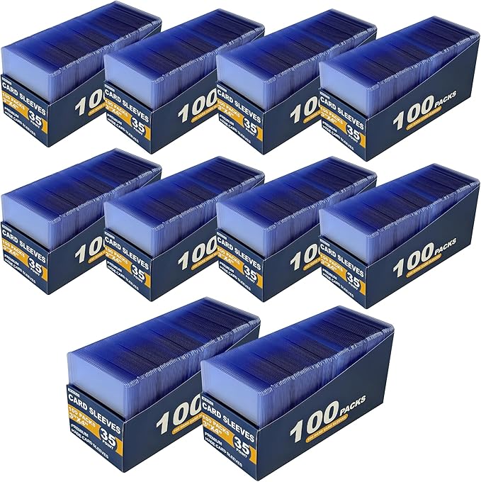 1000 Hard Card Sleeves Card Toploaders for Protection for Baseball Football Premium Top Loaders for Cards, Ensuring Safety (1000 Hard Sleeves)