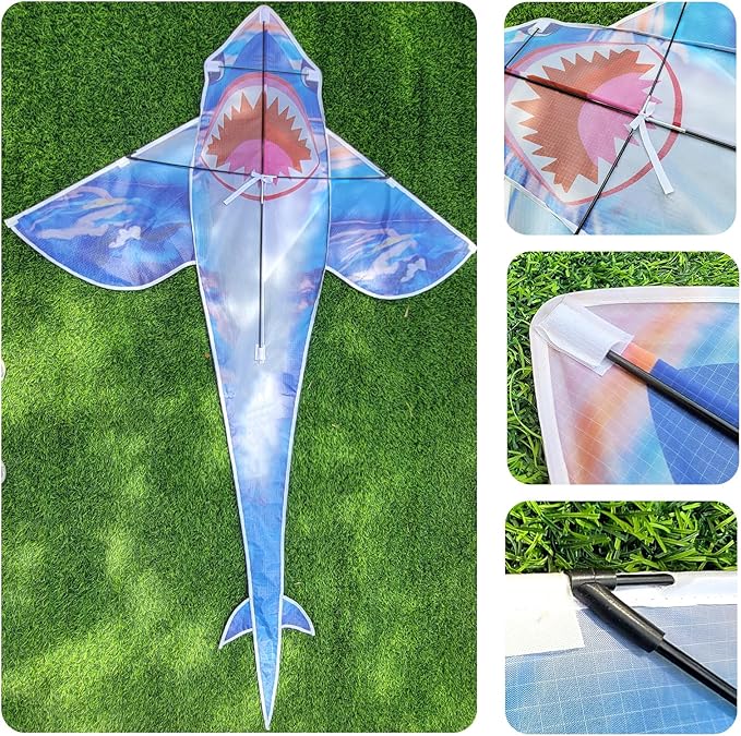 Kites for Kids and Adults, Easy to Fly for Beach, Single Line Kite Set for Beginners